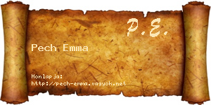 Pech Emma névjegykártya